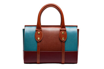 Small, colorful leather handbag