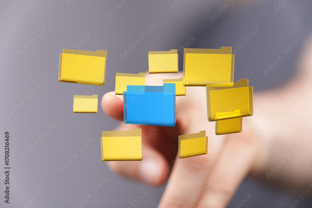 Poster efficiently organize your digital files. improve data management workflow.