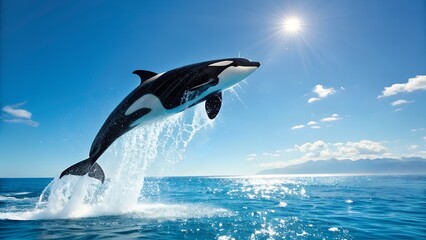 dolphin jumping out of water AI Generated