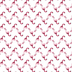 Seamless childish pattern with funny animals faces . Creative  kids texture for fabric, wrapping, textile, wallpaper, apparel. Vector illustration