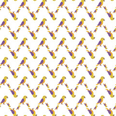 Seamless childish pattern with funny animals faces . Creative  kids texture for fabric, wrapping, textile, wallpaper, apparel. Vector illustration