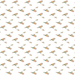 Seamless childish pattern with funny animals faces . Creative  kids texture for fabric, wrapping, textile, wallpaper, apparel. Vector illustration