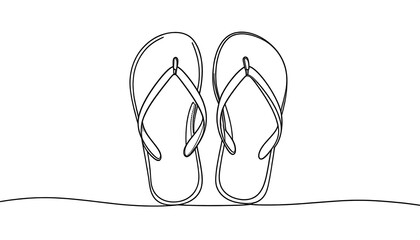 Simple line drawing of flip-flops