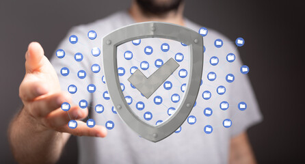 Image depicts data security, file protection, and network safety. Ideal for cybersecurity and IT.