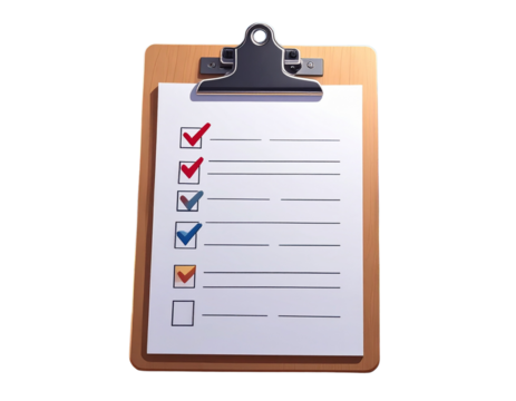 clipboard with checklist 