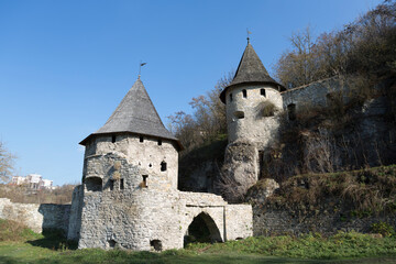Ukraine, Khmelnytskyi Oblast, Kamianets-Podilskyi, view of the city on a cloudy summer day