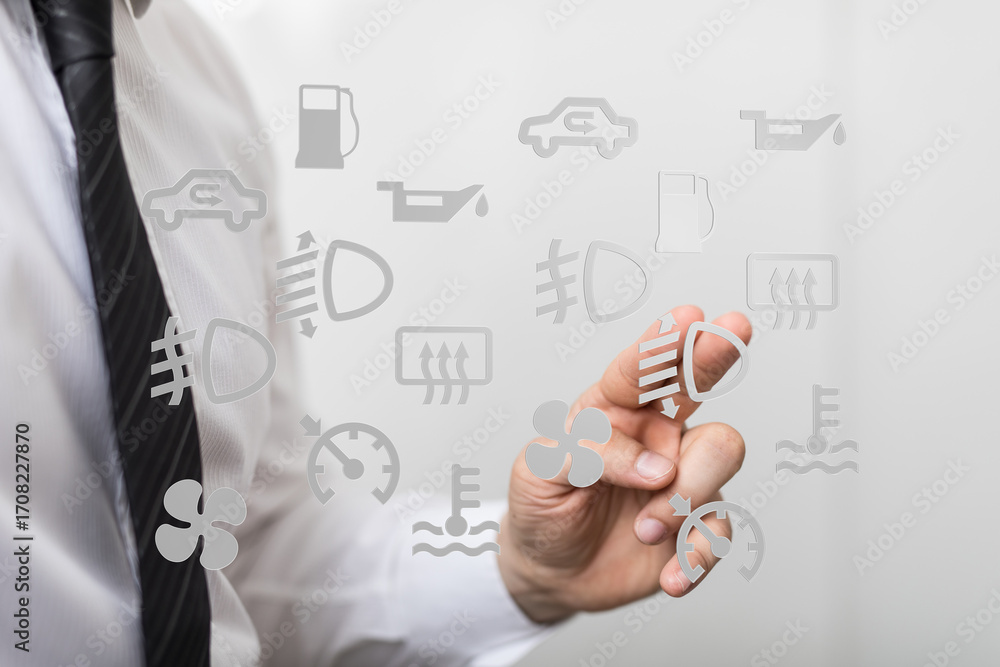 Poster learn to identify and understand your car's dashboard warning lights. avoid costly repairs by knowin