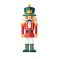 Christmas Nutcracker Character Isolated on a Transparent Background