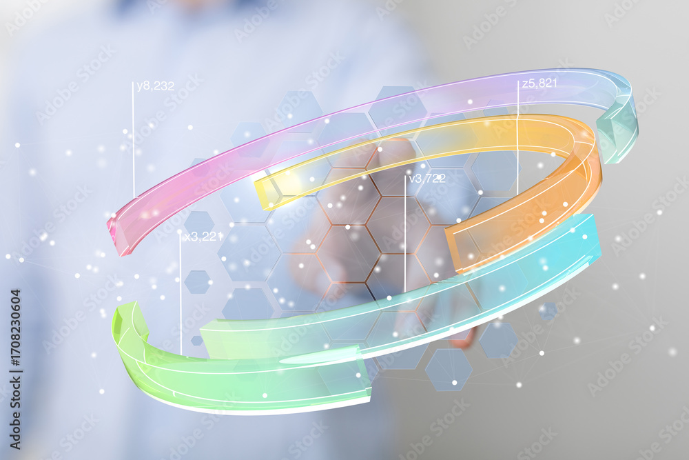 Poster abstract business analytics concept. modern colorful data visualization, charts and graphs. perfect 