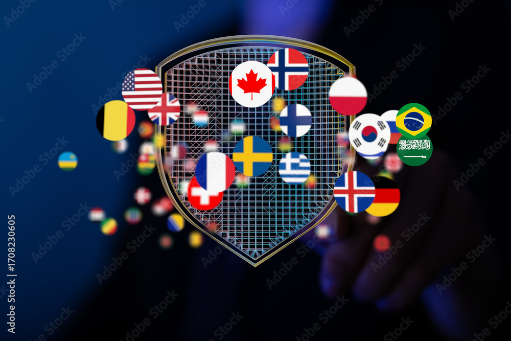 Poster secure your data with our global cybersecurity solutions. protect your information across borders.