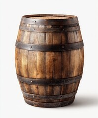 Wooden barrel, weathered and full