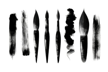 black and white paint brush