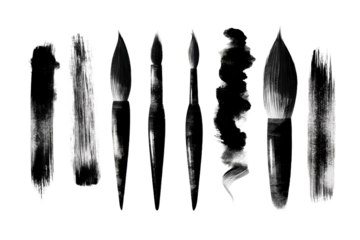 black and white paint brush