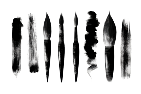 black and white paint brush - Powered by Adobe