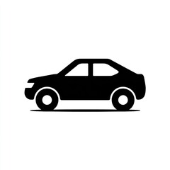 Simple silhouette of a car