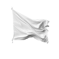 White flag billowing in the wind