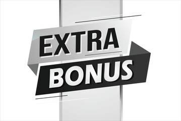 extra bonus word concept vector illustration with lines 3d style for social media landing page, template, ui, web, mobile app, poster, banner, flyer, background, gift card, coupon, label, wallpaper 