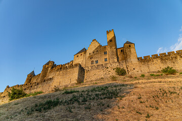 Obraz premium Cité médiévale de Carcassonne, Département de l’Aude, Occitanie, France, Europe