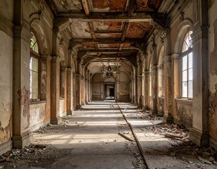 Obraz premium Abandoned grand hall