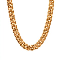 Obraz premium Gold chain necklace, thick curb link design