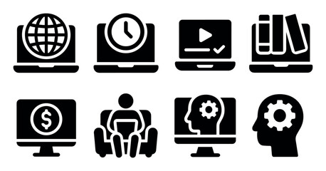 Remote Learning Icons