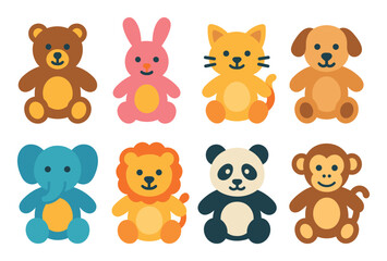 Fototapeta premium Animal Plush Icons