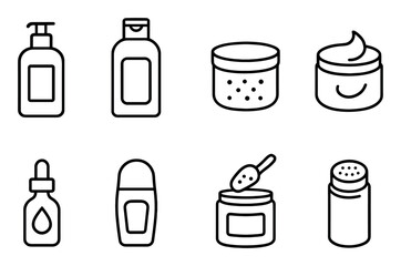 Minimalist Body Care Icons