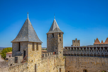 Fototapeta premium Cité médiévale de Carcassonne, Département de l’Aude, Occitanie, France, Europe