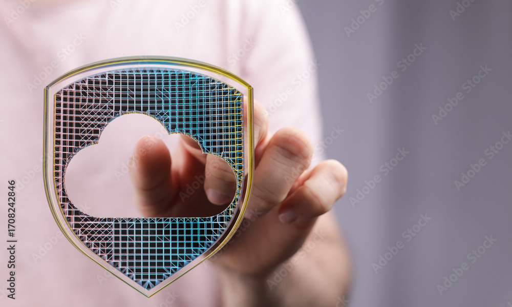Aufkleber safeguarding your cloud data with advanced digital security. reliable protection for your sensitive 