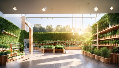 eco friendly store in bright light