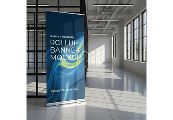 Roll up Banner Mockup