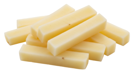 Isolated cheese sticks, ready to eat and pile, snack for lunch or party appetizer, stack