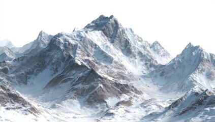 Obraz premium Snowy mountain range panorama (4)