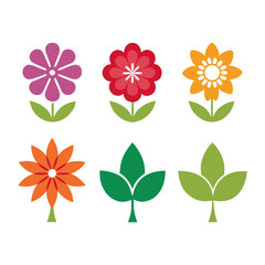 set of flower icons