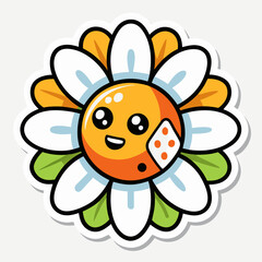 funny vector flower