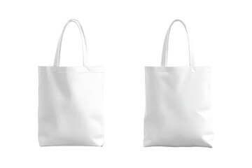 Two identical blank white tote bags (1)