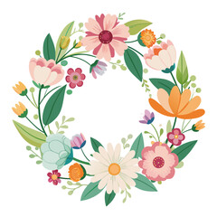 floral frame with flowers