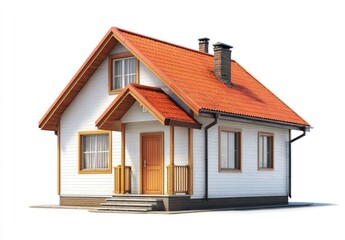 3D rendering of a cozy, small home