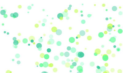 Abstract Green and Blue Circles on White Background Seamless Pattern