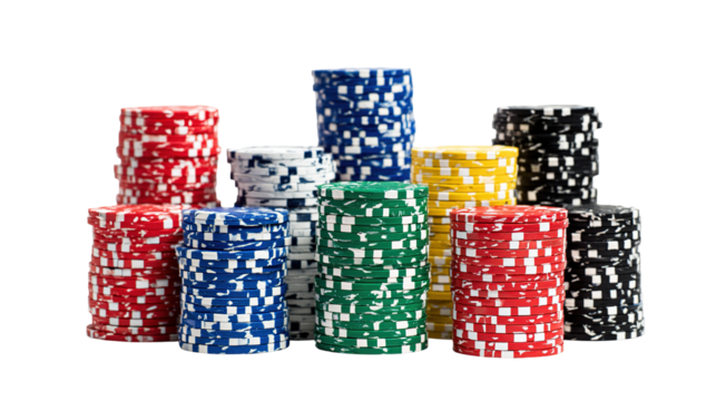 stack of poker chips isolated on transparent background Remove png, 