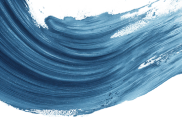 Abstract light blue ink flow brush shape transparent PNG isolated background. Vibrant, vivid, colorful art, bright swirl texture design