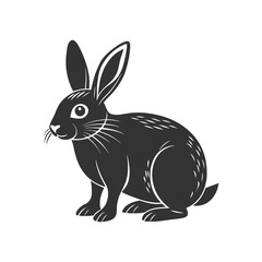 Cute vector illustration of a bunny rabbit isolated on white background