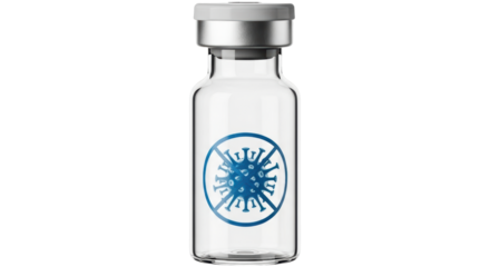 Isolated vial containing anti-viral medicine, vaccination against deadly virus and germs