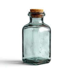 Light-teal glass bottle with cork
