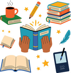 Vector icon of an open book symbolizing education, learning, and knowledge