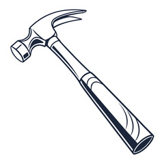 Vector Illustration of a Hammer Tool for Construction and Repair