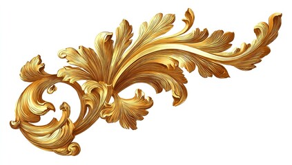 Ornate gold scrollwork design