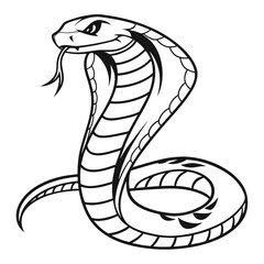 Fototapeta premium Cobra Snake Illustration with Striking Details