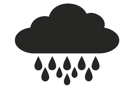 Cloud icon representing weather, internet, computing, and technology with network and data concept on blue background