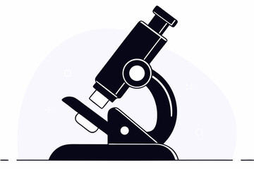 vector illustration of a microscope